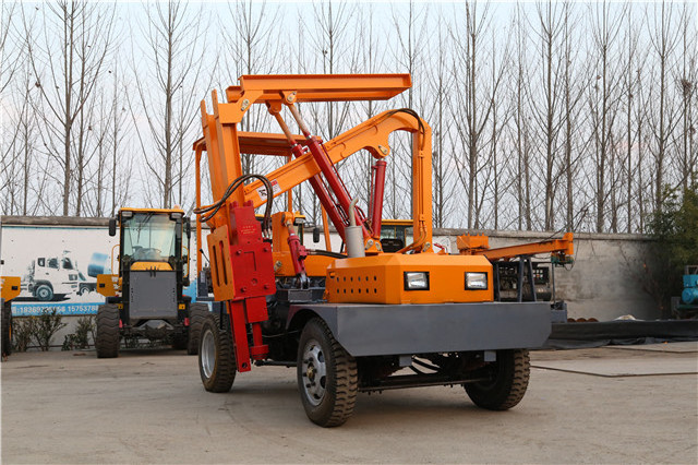 guardrail installation equipment truck mounted pile driver for sale