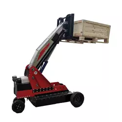 Small Walkie Semi Electric Remote Control Pallet Stacker Crank Arm Forklift with Multi Attachment