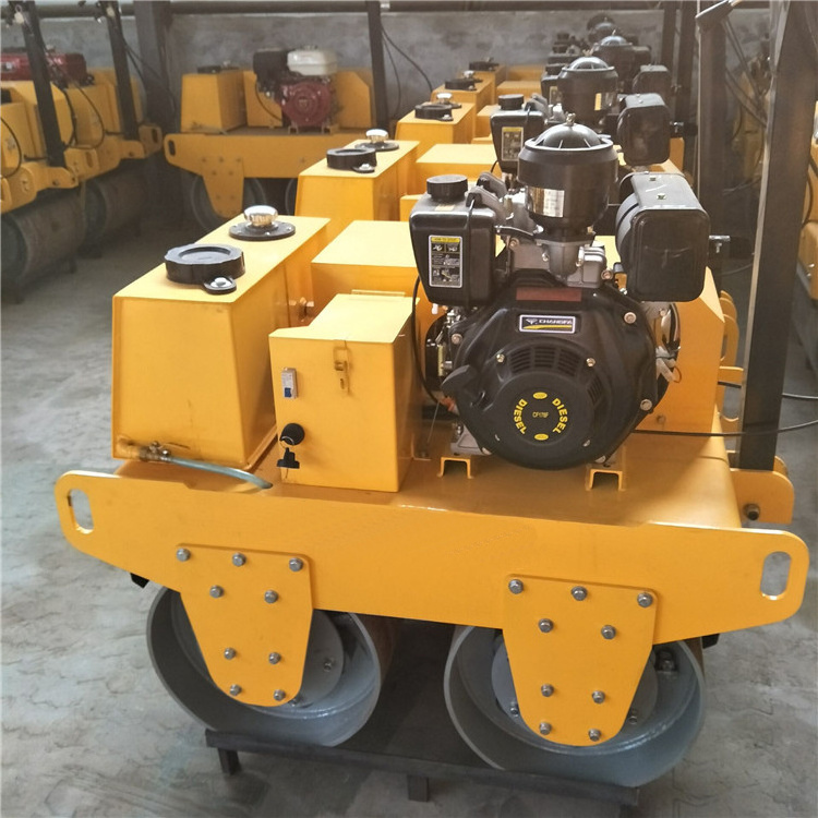 CE mini tandem pedestrian road rollers for soil compaction and asphalt patching for sale