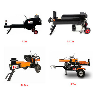 7.5 ton - 25 ton Horizontal And Vertical gasoline/petrol mobile wood chipper log splitter