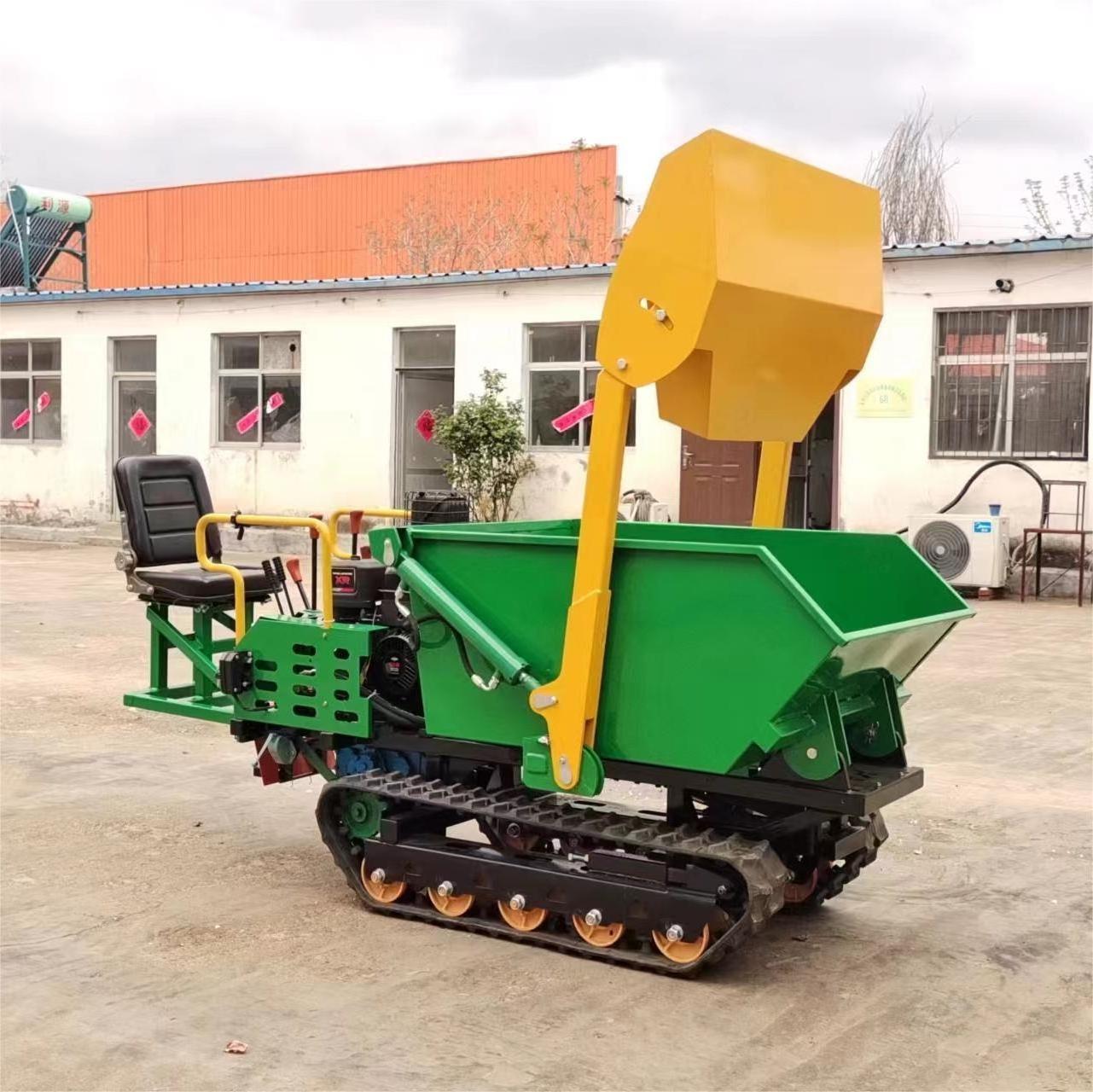 500kg Wheel barrow Mini Dumper with Briggs stratton Mini Site Dumper Mini transporter Track Carrier with hydraulic tipping