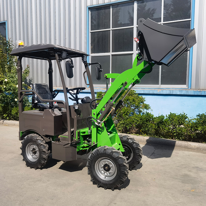 CE 500kg portable micro new mining compact garden epa farm bucket electric wheel loader machine