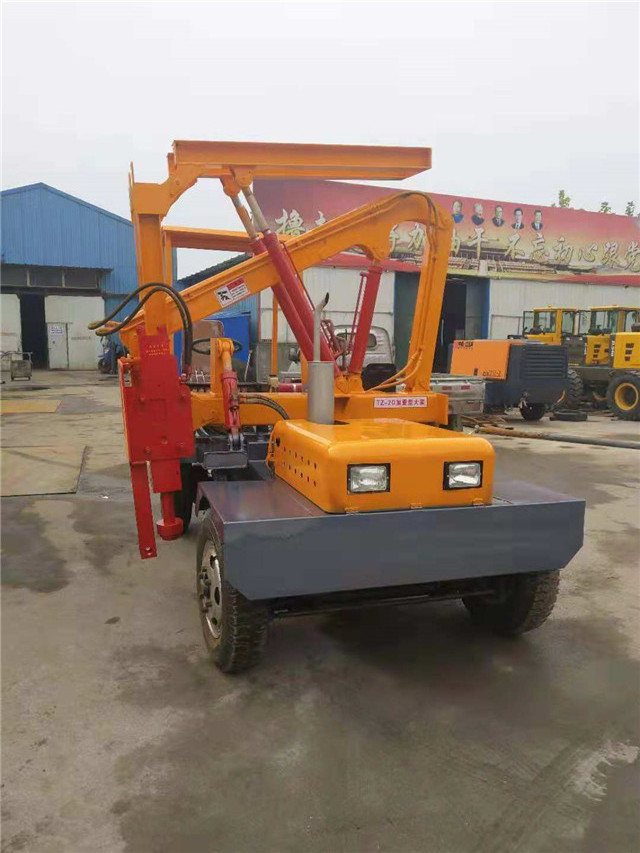 guardrail installation equipment truck mounted pile driver for sale