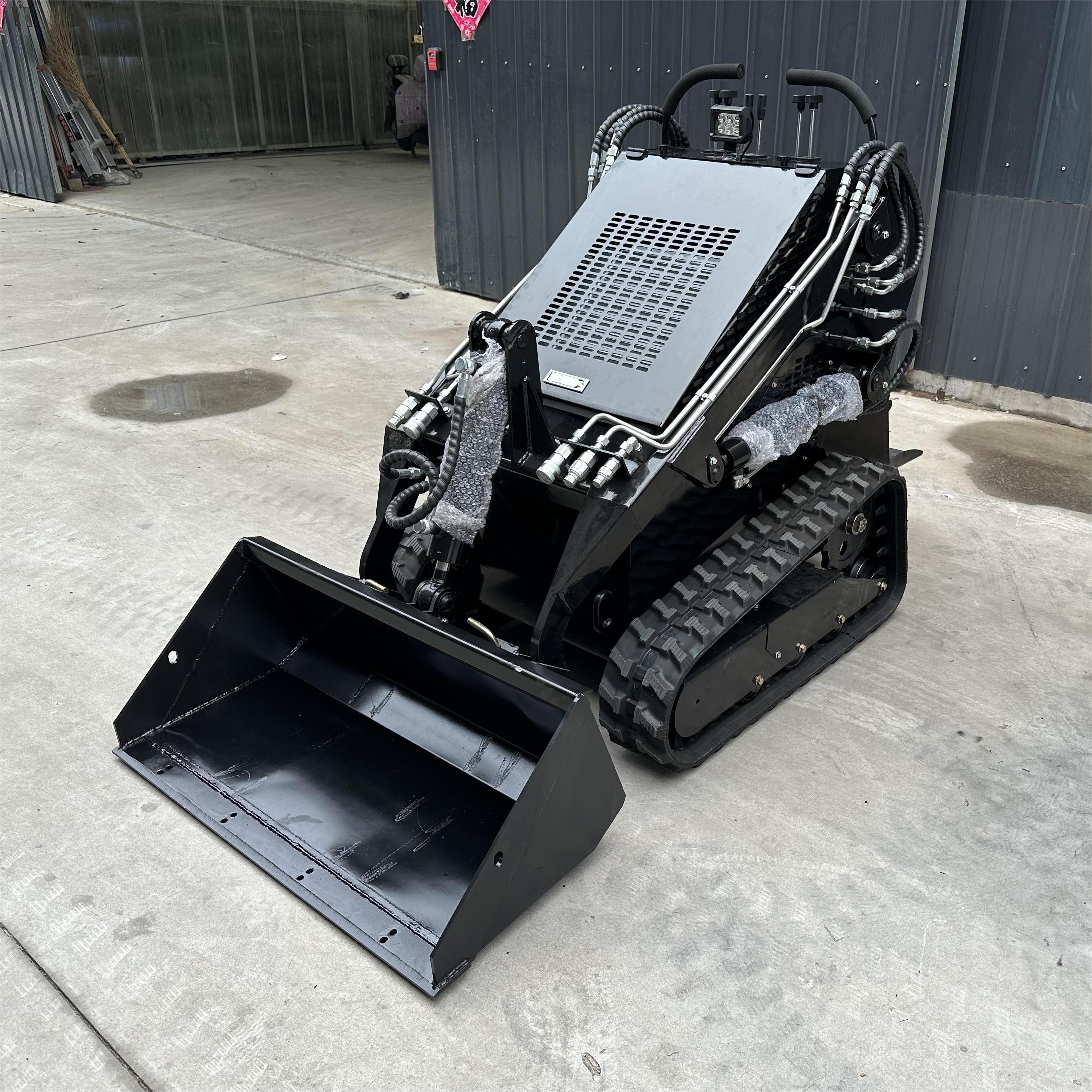 FREE SHIPPING !!! small Cheap skid steer diesel loader with bucket different attachment skidsteer bagger mini