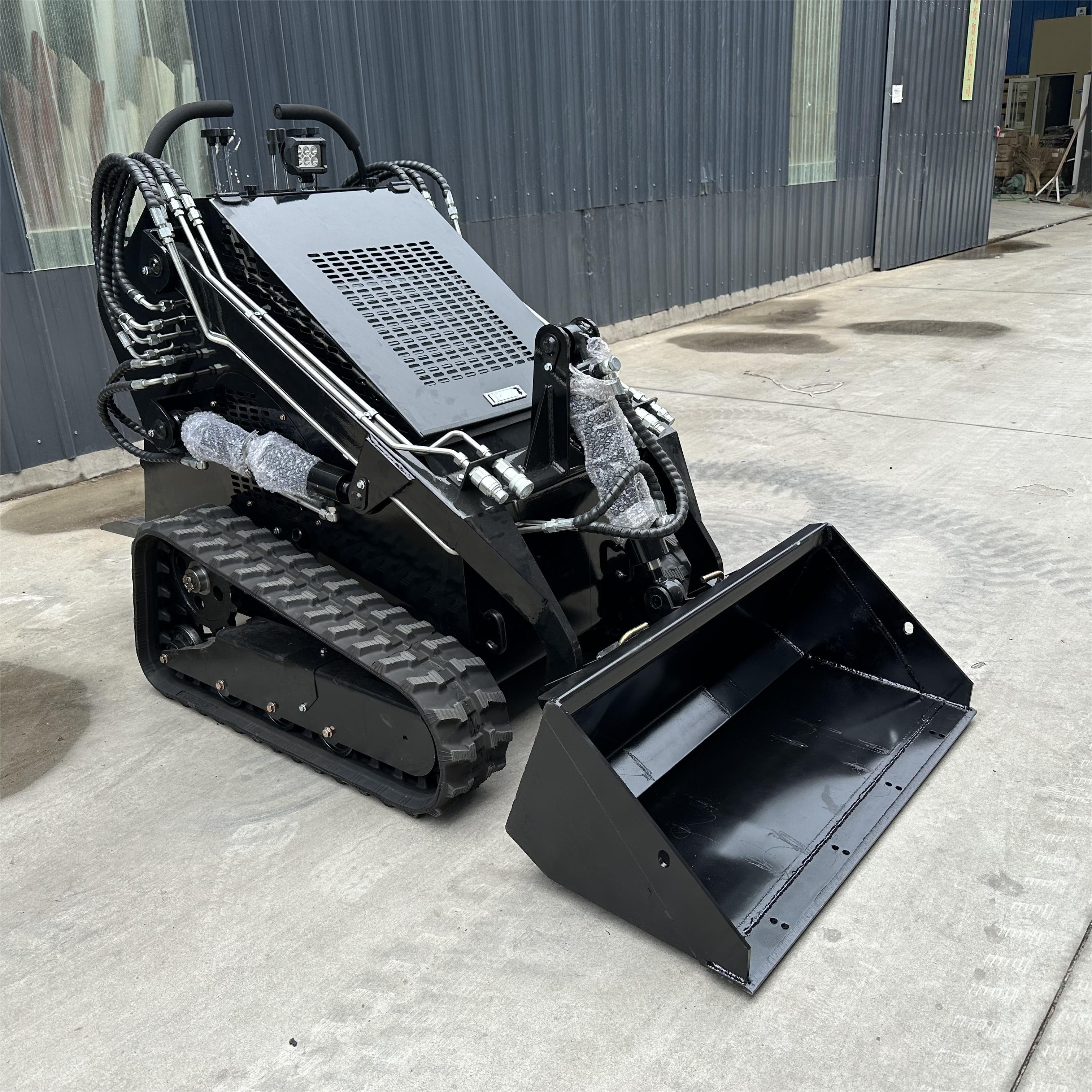 FREE SHIPPING !!! small Cheap skid steer diesel loader with bucket different attachment skidsteer bagger mini