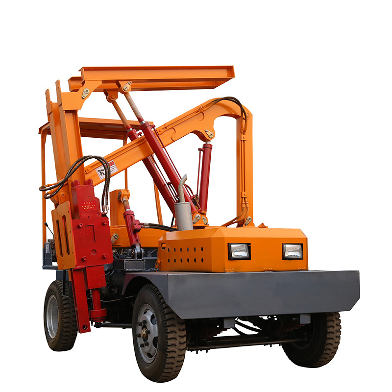 guardrail installation equipment truck mounted pile driver for sale