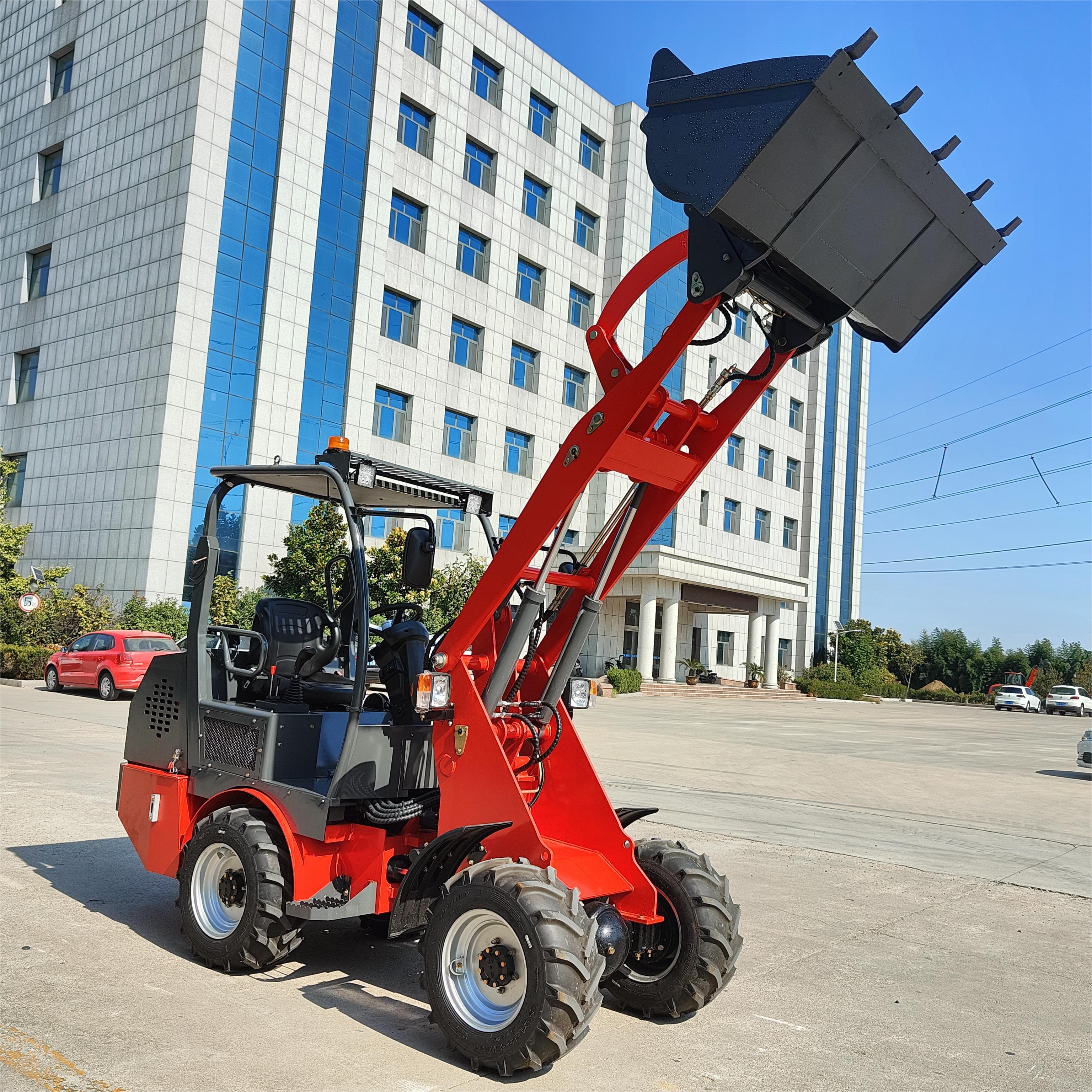 factory mini wheel loader Earth moving Equipment big power wheel loader with lawn mover