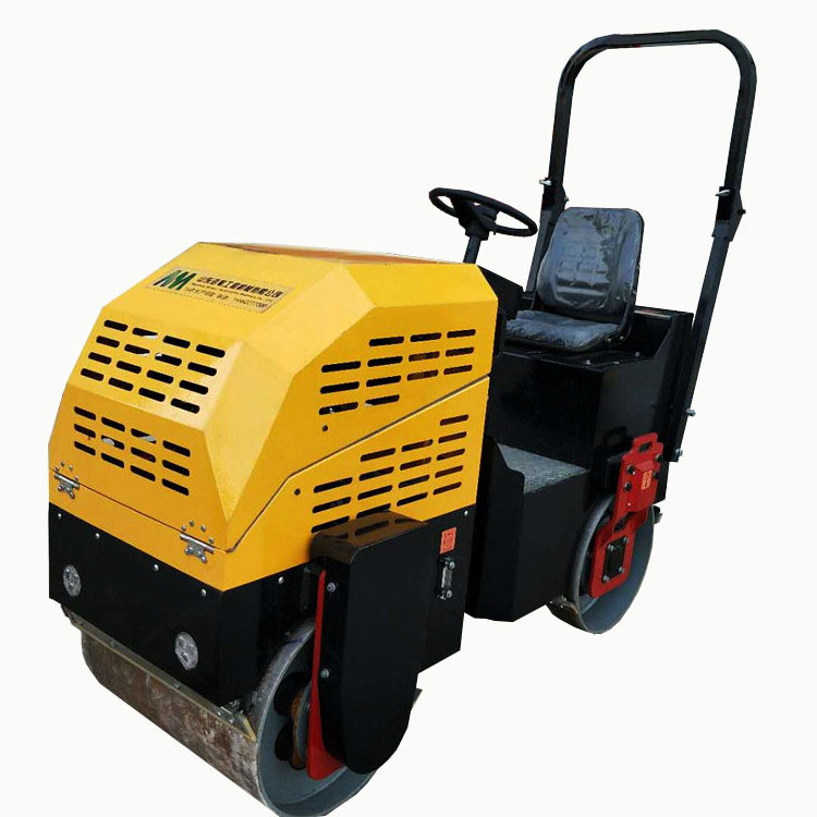 Ride-on small-size Road Mini Vibratory Roller Light Compaction Equipment 1 ton double drum used Road roller