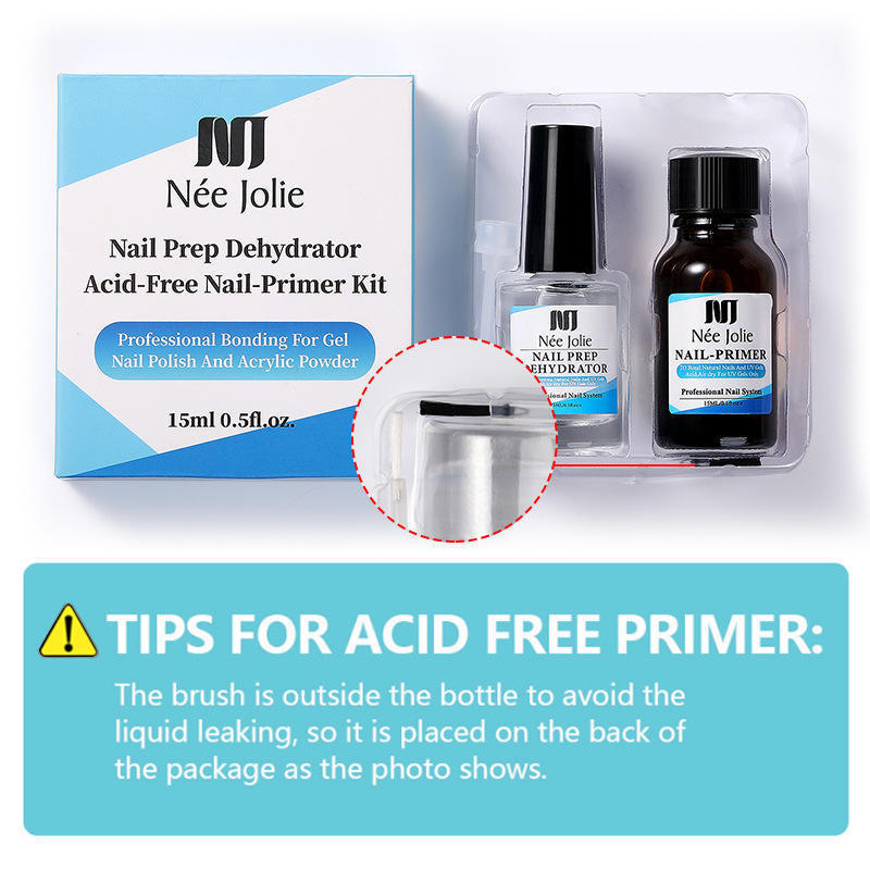 Wholesale 2 PCS/Set nail prep dehydrator and ACID-FREE Primer Acrylic UV Gel Base Coat Primer Air Dry nail art primer