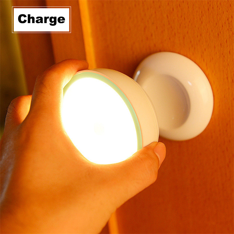 Wireless Smart Motion Sensor Night Light USB Rechargeable Wall Lights For Wardrobe Hallway Bathroom Bedroom Balcony Lighting