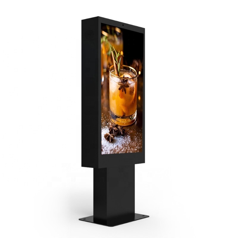 49inches Fanless Outdoor Advertising Screen Drive Thru System LCD Menu Board Waterproof Kiosk Totem Digital Sign Signage Display