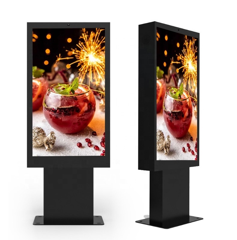 49inches Fanless Outdoor Advertising Screen Drive Thru System LCD Menu Board Waterproof Kiosk Totem Digital Sign Signage Display