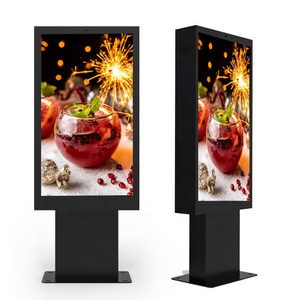 49inches Fanless Outdoor Advertising Screen Drive Thru System LCD Menu Board Waterproof Kiosk Totem Digital Sign Signage Display