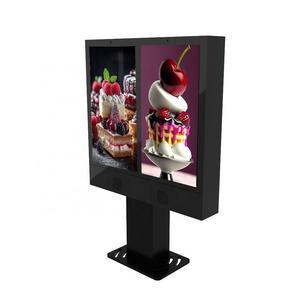 86" 75" Drive Thru Restaurants Menu Board Standing Digital Outdoor Waterproof Kiosk Lcd Signage Advertising Touch Order Screen