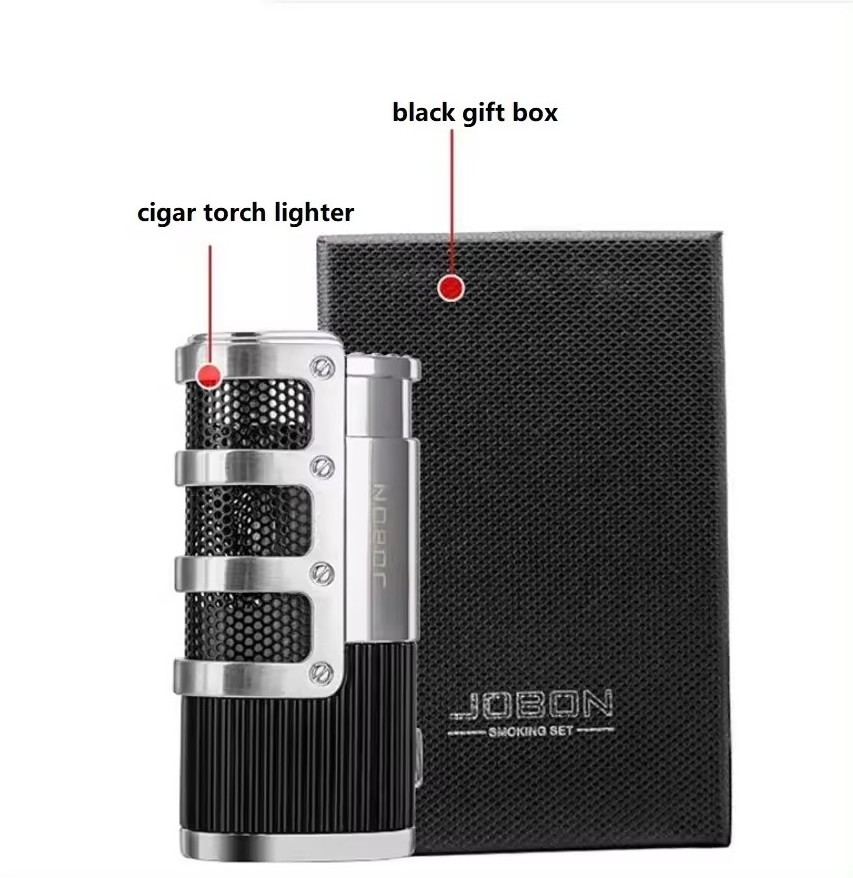 Windproof Butane Cigar Lighter Cigarette Triple Torch Gas Lighter Encendedor Gas Butano Custom Lighter