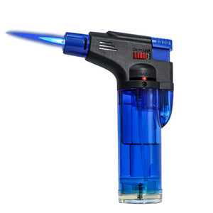 Wholesale small handheld refillable Jet Flame blow torch lighter custom logo