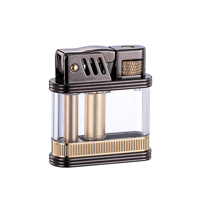 Ejection design transparent oil tank kerosene lighter