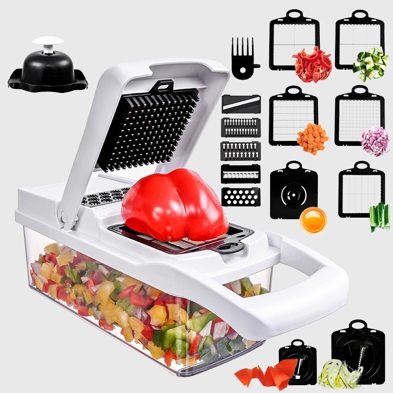 HotHigh quality dishwasher safe 26 In 1 Vegetable Chopper Multifunction Onion Chopper Dicer Spiralizer for Veggie Cutter