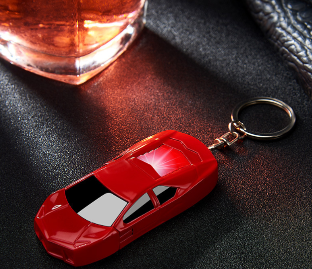 New Torch Turbo Lighter Creative LED Car Jet Butane Gas Inflated Cigar key Ring Lighter Cigarette Green Flame Lighter Windproof