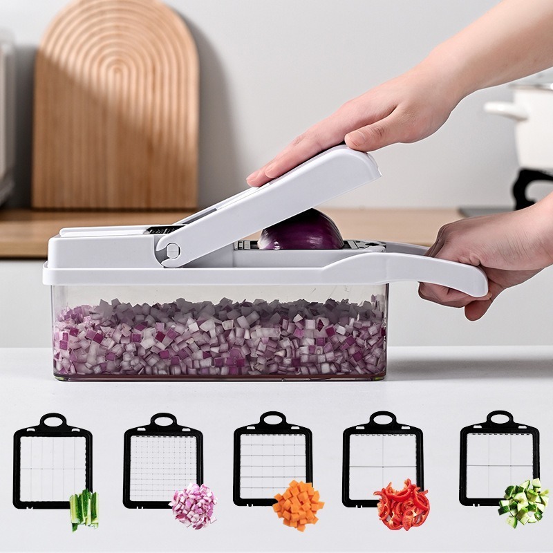 HotHigh quality dishwasher safe 26 In 1 Vegetable Chopper Multifunction Onion Chopper Dicer Spiralizer for Veggie Cutter