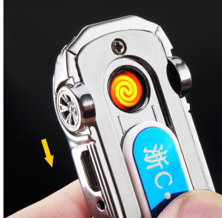 Arc Lighter USB Rechargeable Cool Car Model Windproof Electric Lighter With Key Chain