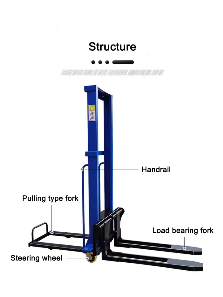 500KG 1000KG self loading lifting forklift electric stacker