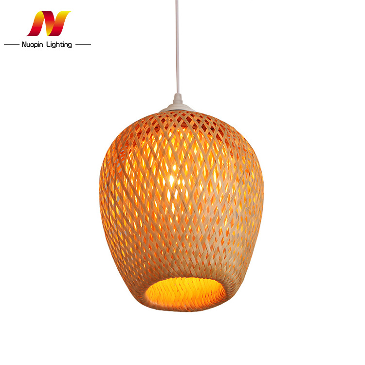 Boho Style Handmade Wicker Pendant Light Art Rattan Ceiling Light Cafe Luxury Indoor Bamboo Chandeliers