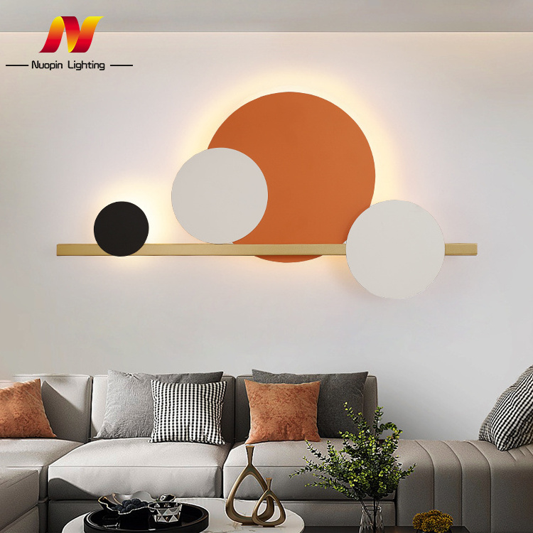 Acrylic Paulareisdoor Home Decor Wall Light Living Room Background Led Moon Round Wall Lamp