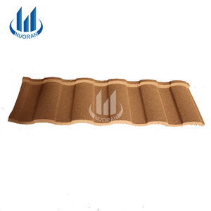 Wholesale best price100% virgin material new Waterproof Fireproof new building material sand coated metal roof construction tile