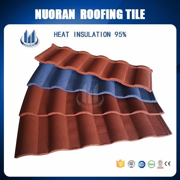 Wholesale best price100% virgin material new Waterproof Fireproof new building material sand coated metal roof construction tile