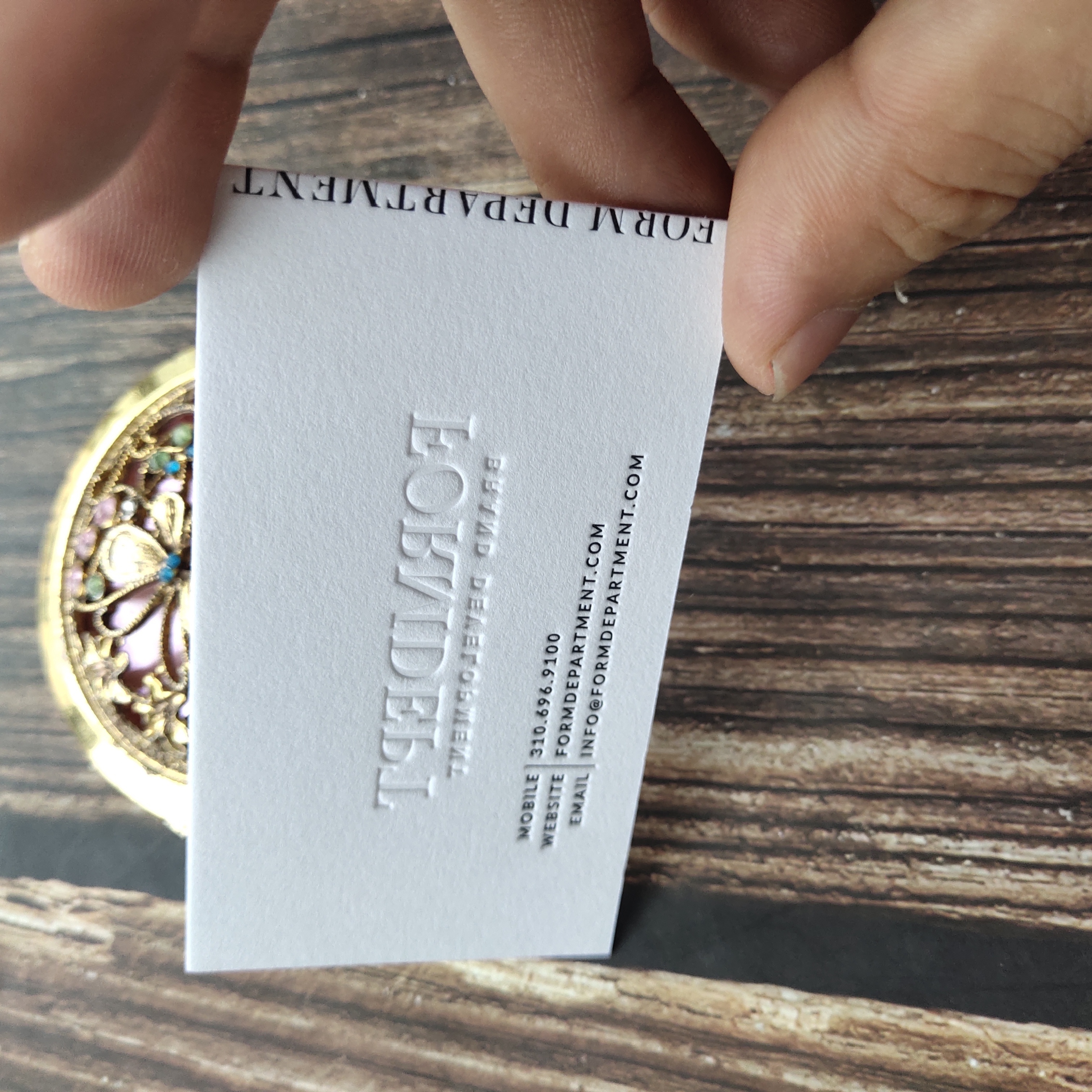 Beautifully Crafted Business Cards Printing Custom With Logo Thick Stock Letterpress Printing