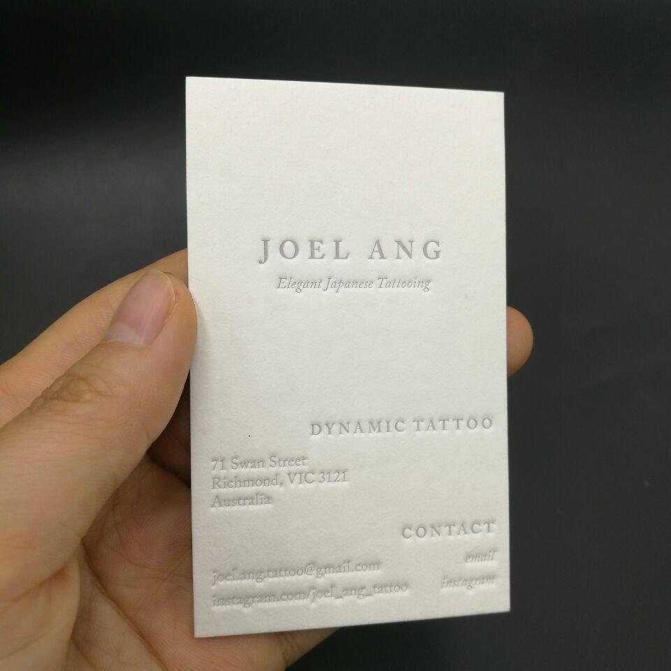 Beautifully Crafted Business Cards Printing Custom With Logo Thick Stock Letterpress Printing