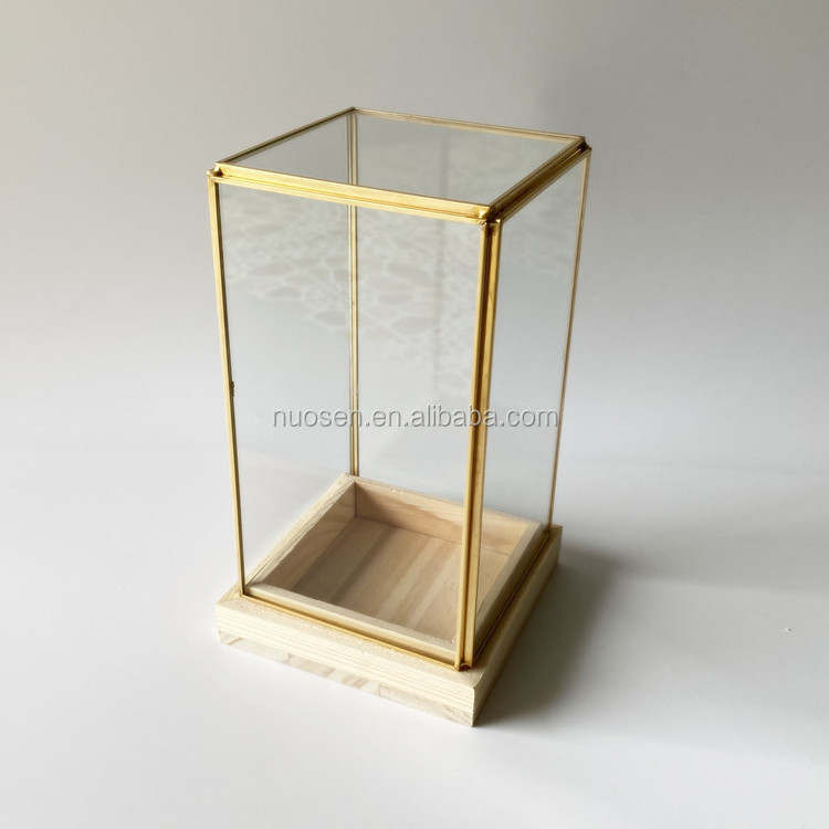 Clear Glass Dome Handmade glass display dome with Wooden base Home Decoration