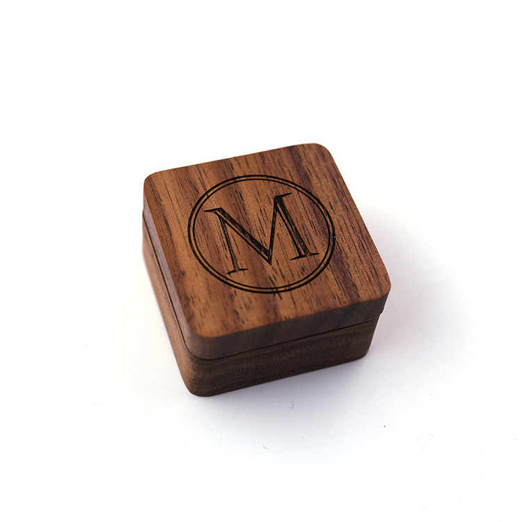 Men cufflinks blank Box Package Can Custom Logo on Wooden Box Cufflink manufacturer wholesale