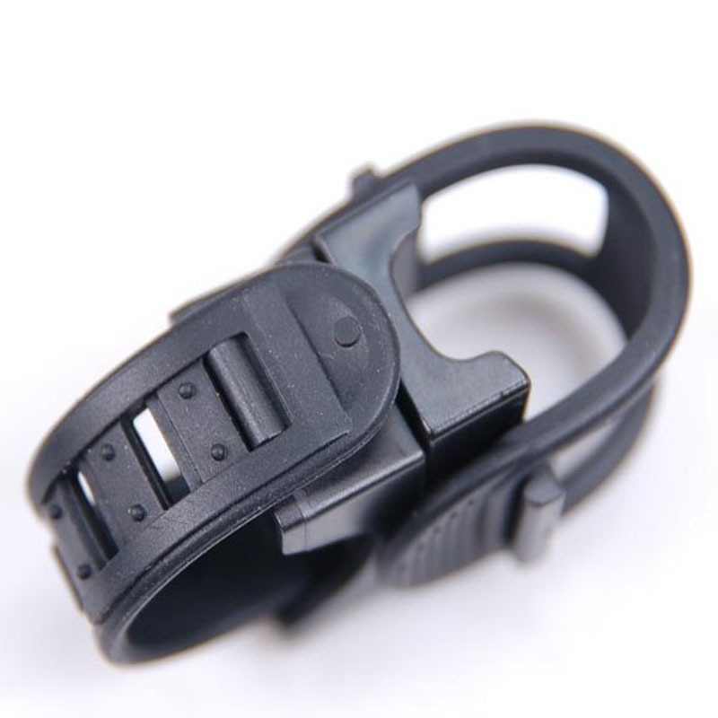 360 Degree 2.7cm Rotatable Rubber Multi Function Bicycle Clip Flashlight Mount Lamp Holder