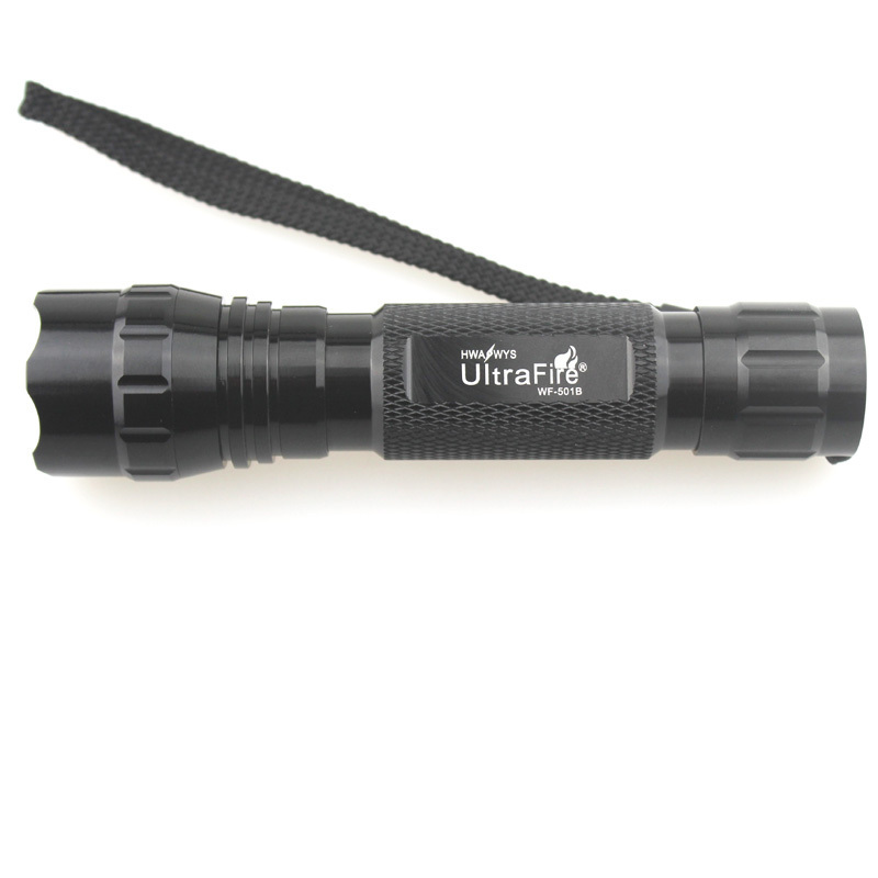 Hunting Flashlight WF-501B 3W 1xCREE XR-E Q5 Blue Light 465nm-485nm LED Flashlight