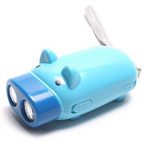 Cute Pig B734 Hand Pressing Flashlight Manual automatic power generation Mini Flashlight