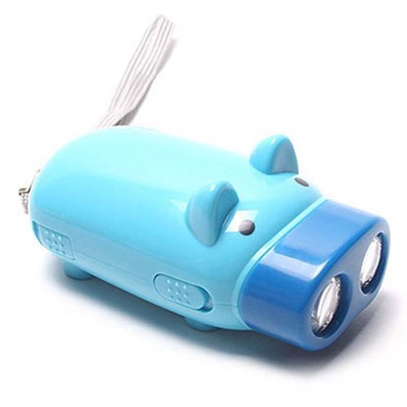 Cute Pig B734 Hand Pressing Flashlight Manual automatic power generation Mini Flashlight