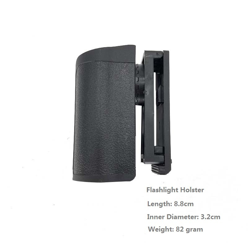 360 Degree Adjustable Plastic Steel Quick Pull Holster for Flashlight