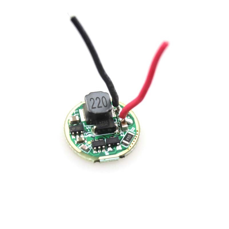 17mm 2.7V-14V 1.5A 1-Mode 100% High LED Circuit Board Driver for XML XPL LED Flashlight