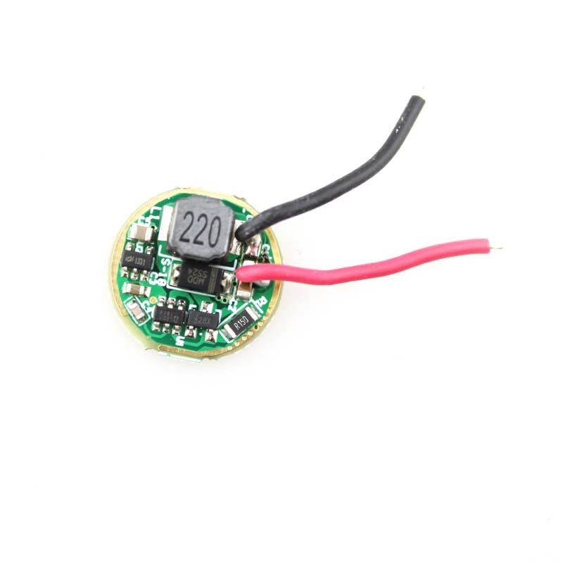 17mm 2.7V-14V 1.5A 1-Mode 100% High LED Circuit Board Driver for XML XPL LED Flashlight