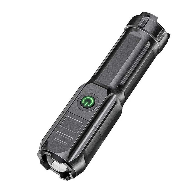 ABS Strong Light Focusing Flashlight USB Charging Portable Light Torch