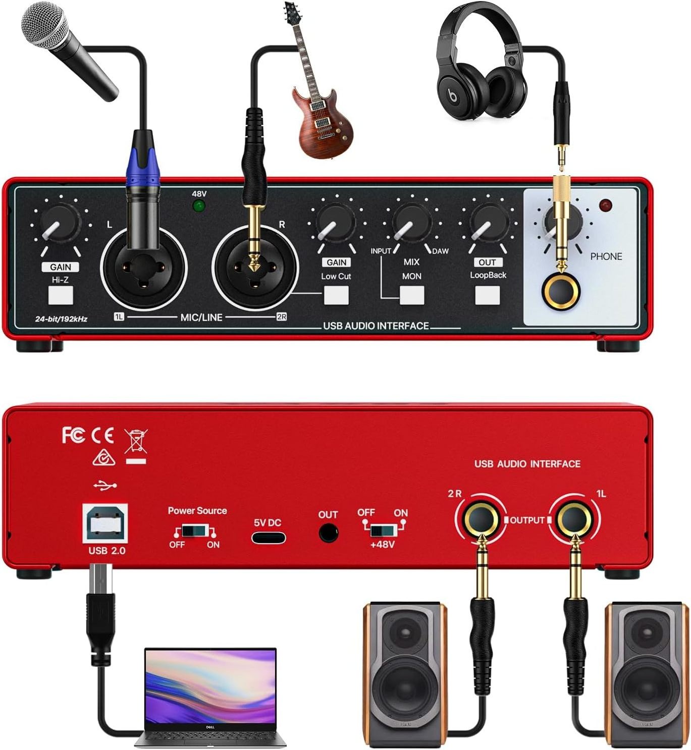 Factory Custom Logo Studio Podcast Kit Equipment USB Soundcard Audio Interface Mini Sound Card Hub Professional Sound Cards