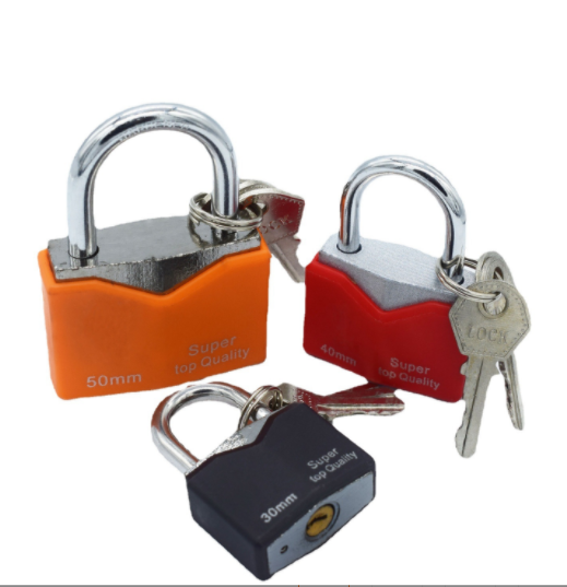 Manufacturer Wholesale Pure Copper Lock Core Waterproof Padlock Diamond-Shaped Electroplating Waterproof Glue Color Copper Core