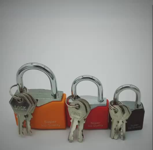 Manufacturer Wholesale Pure Copper Lock Core Waterproof Padlock Diamond-Shaped Electroplating Waterproof Glue Color Copper Core