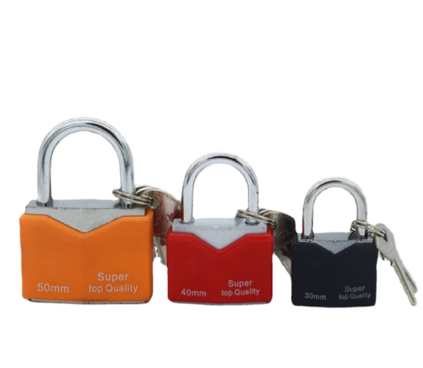 Manufacturer Wholesale Pure Copper Lock Core Waterproof Padlock Diamond-Shaped Electroplating Waterproof Glue Color Copper Core