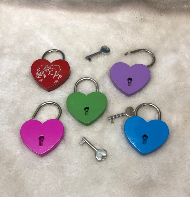 love heart padlock Mini Padlock for Gift Box Love Heart Lock