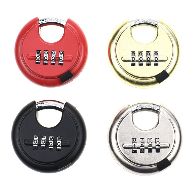 High Security Round Disc Combination Lock Dial Disk Padlock For Outdoor