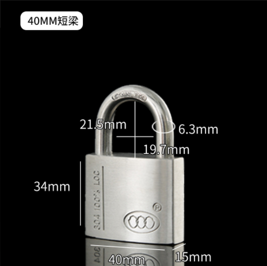 Anti-Rust Anti-Saw Anti Theft Long And Short Hot Sale Best Quality 304 Stainless Padlock