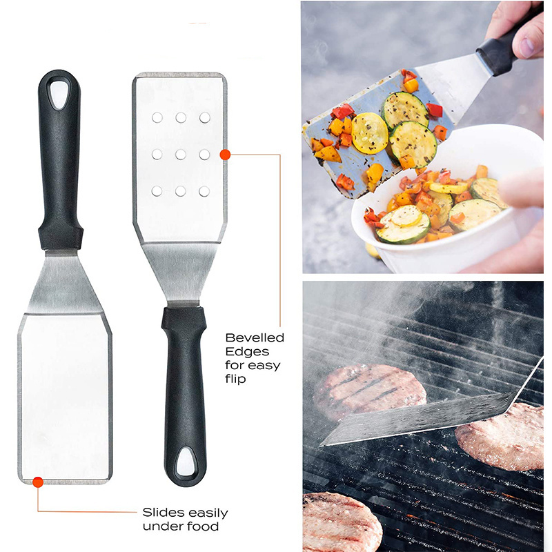 Griddle Accessories Kit with Stainless Steel Griddle Spatula Scraper Barbecue Grilling Utensils